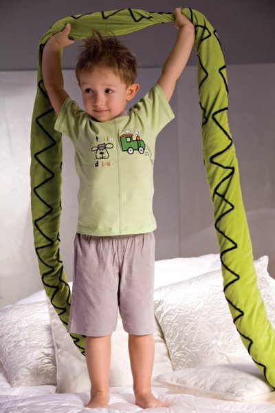 Piccolo Meva Samuel 2973 szaro-zielona piżama chłopięca
