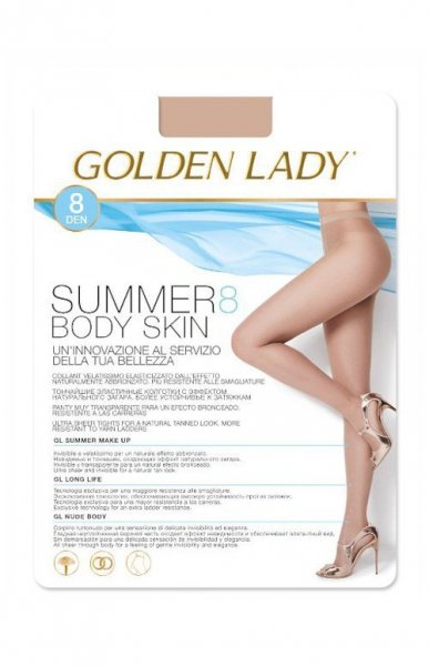 Golden Lady Summer Body Skin 8 den 5-XL rajstopy